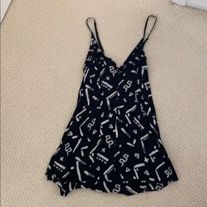 Black mini casual dress